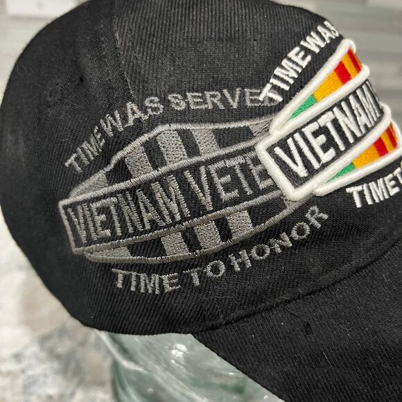 Vietnam Veteran Time Was Served Time To Honor Adjustable Baseball Cap Hat - Picture 4 of 5